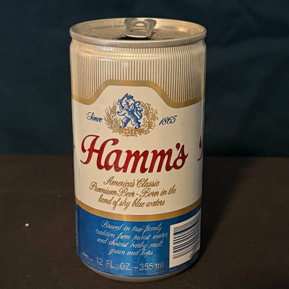 Hamm's Beer aluminum pull-tab tin vintage beer can